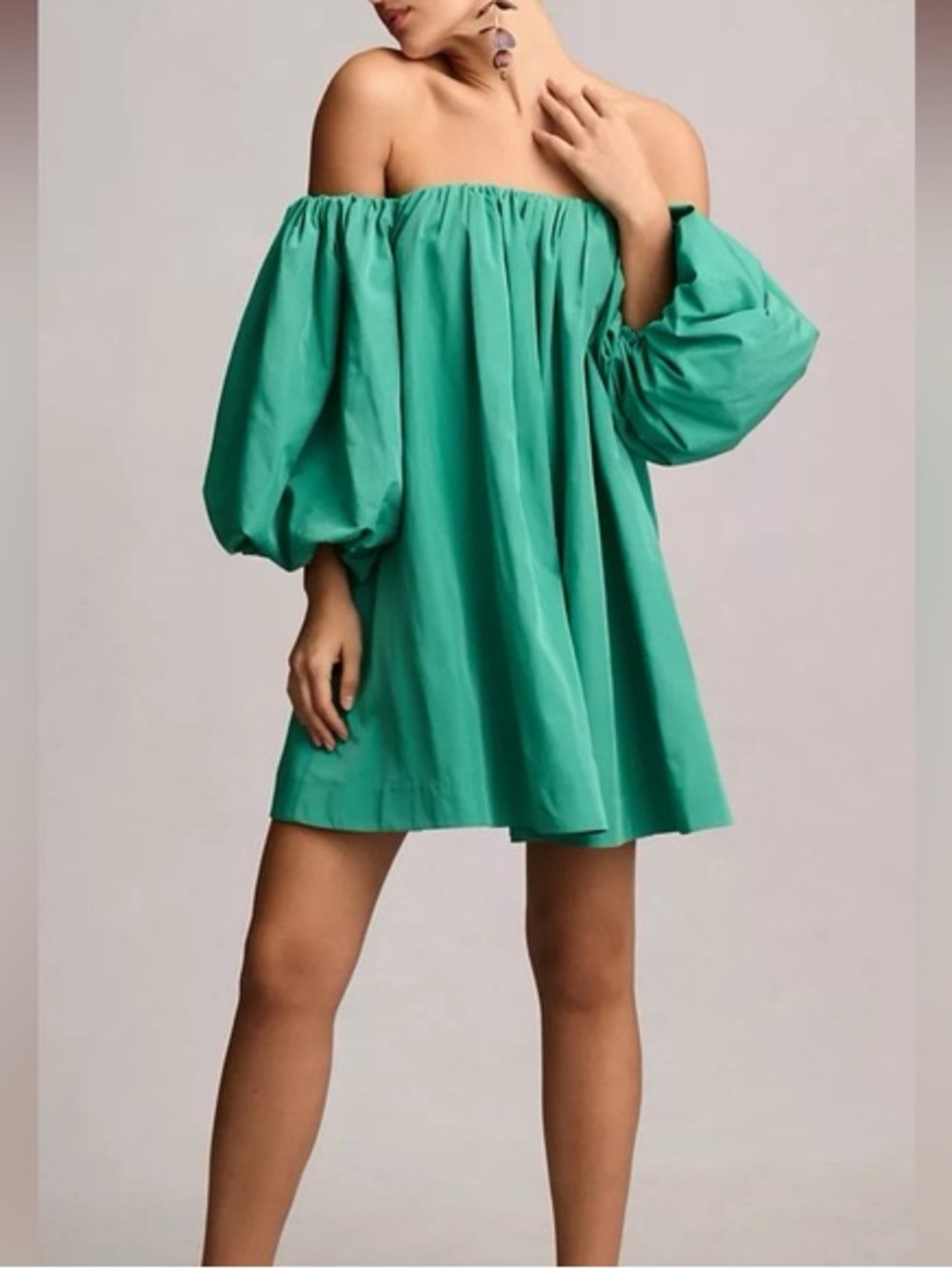 Mare Mare Anthropologie Puff Sleeve Off the Shoulder Mini Dress